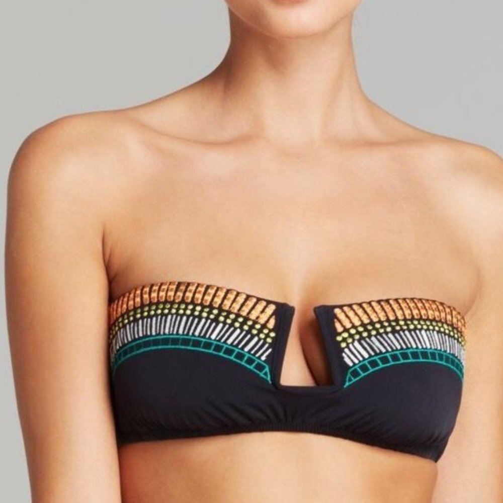 NWT Nanette Lepore Mayan Riviera Bandeau Bikini Top Medium M